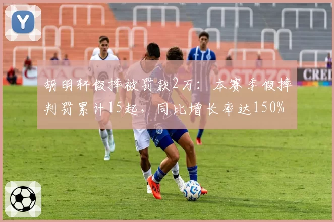 胡明轩假摔被罚款2万：本赛季假摔判罚累计15起，同比增长率达150%